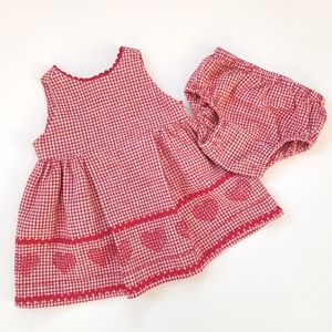BABY GAP Vintage Gingham Heart Dress 3-6 Months